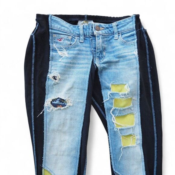 Styles Ever After Unique Handcrafted Patchwork Jeans "Boho" Women's XXS 0-4 - Picture 6 of 11